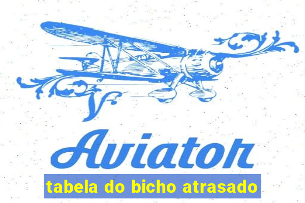 tabela do bicho atrasado