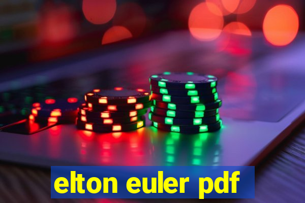 elton euler pdf