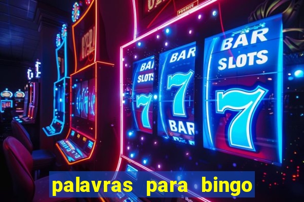 palavras para bingo cha de bebe